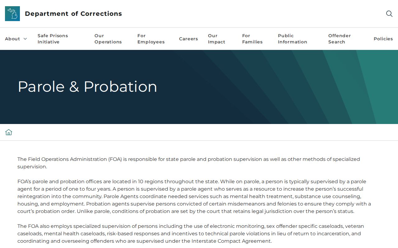 Michigan corrections supervision information distinguished from Luce County registry records