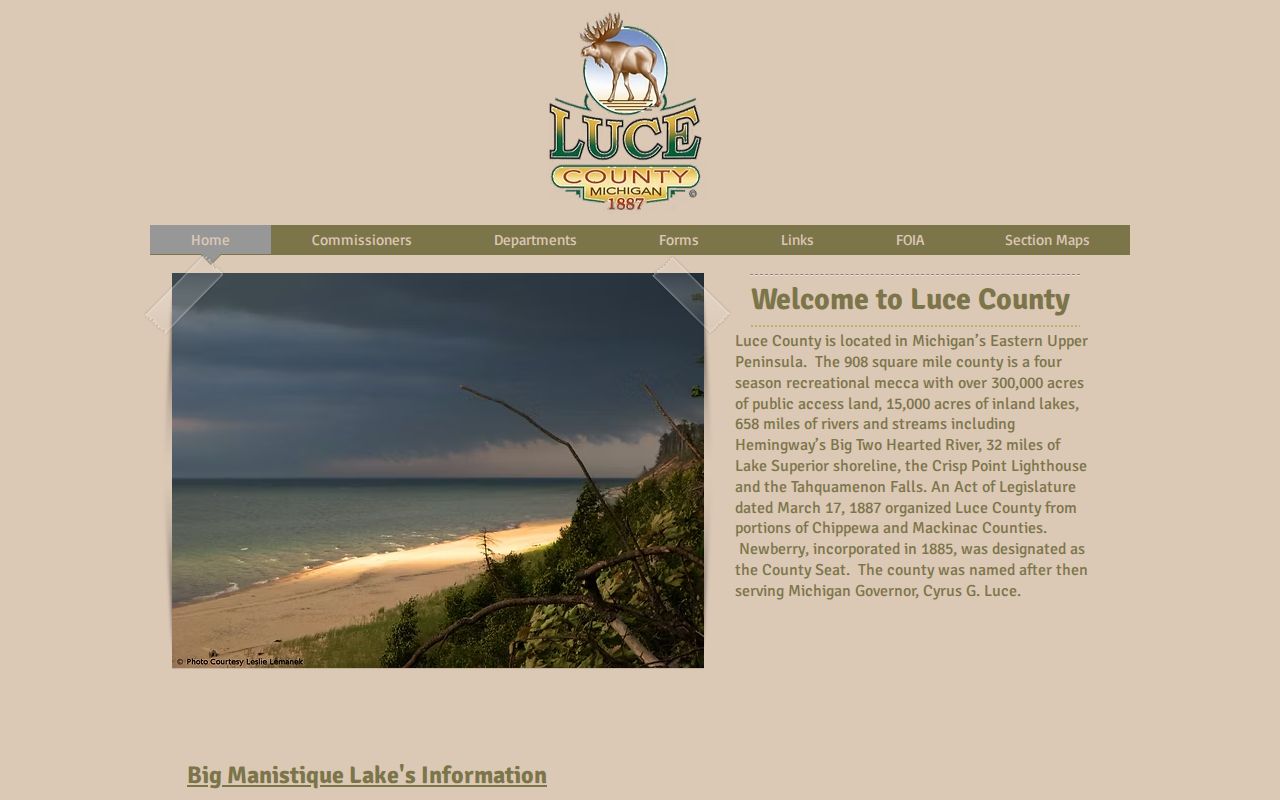 Luce County criminal history official county gateway